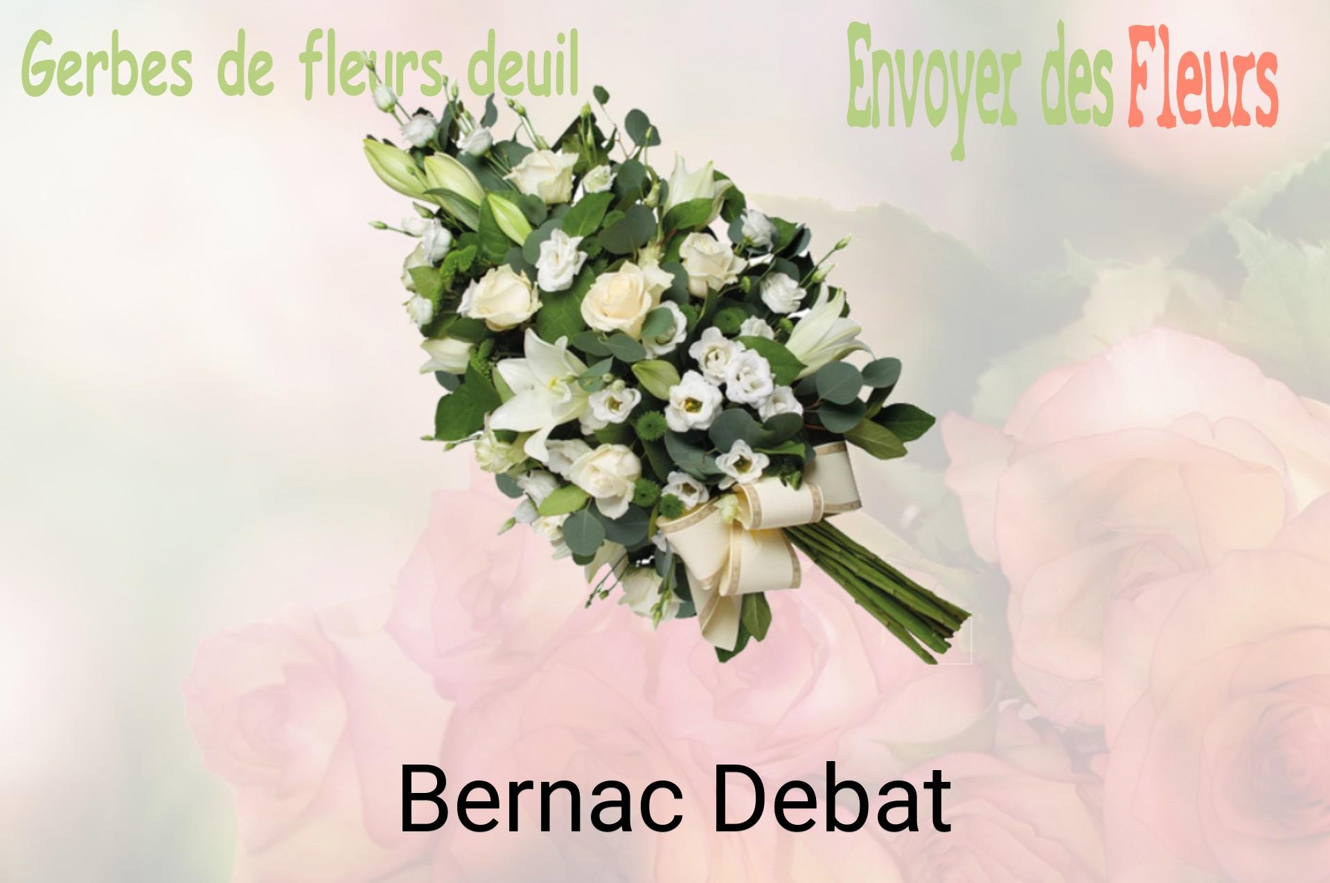 Gerbe de fleurs de deuil livrée à Bernac-Debat